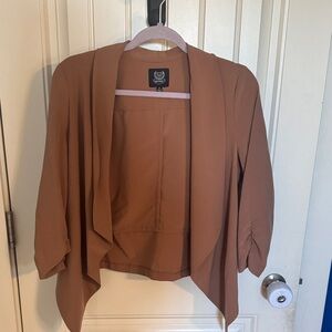 Mine Tan Open Front Jacket